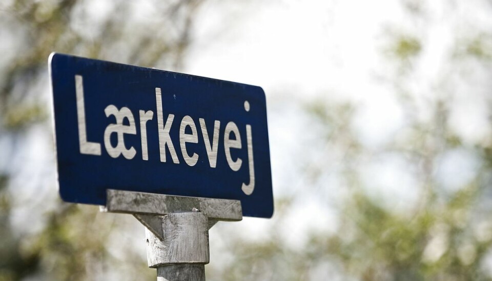 De 10 mest populære gadenavne i Danmark