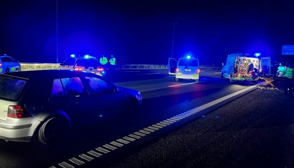 En ung mand til fods er blevet påkørt på Køge Bugt Motorvejen