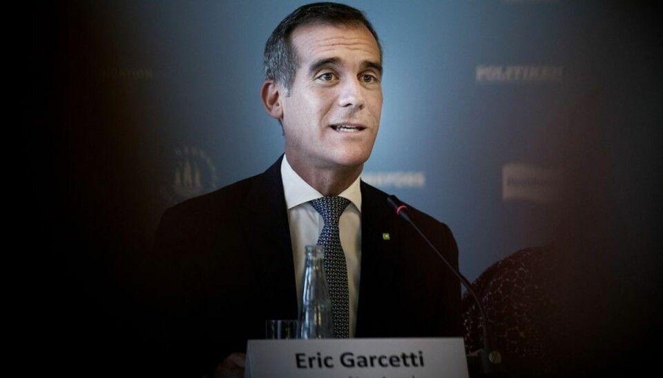 Eric Garcetti, borgmester i Los Angeles, besøgte Danmark i efteråret 2019 i forbindelse med C40 Mayors Summit. Foto: Liselotte Sabroe/Ritzau Scanpix Eric Garcetti, borgmester i Los Angeles, besøgte Danmark i efteråret 2019 i forbindelse med C40 Mayors Summit. Foto: Liselotte Sabroe/Ritzau Scanpix