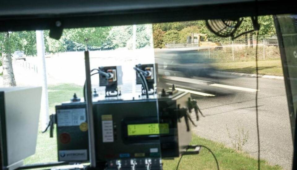 155 kilometer i timen i 80-zone En bilist blev målt til 155 kilometer i timen på Roskildevej. Her må man køre 80. Foto: Emil Helms/Scanpix.