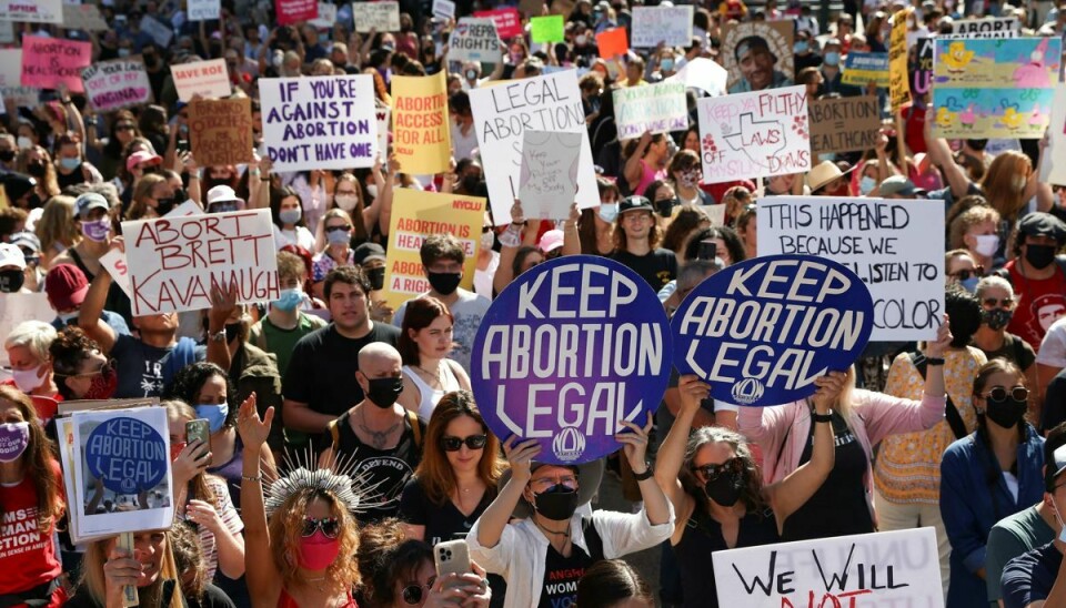 Også i New York City demonstrerede tusinder af mennesker lørdag for retten til abort.