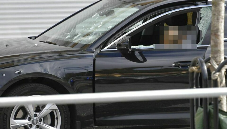 Mandag formiddag blev en person fundet skudt i en bil i Stockholm. Foto: 10040 TT/Ritzau Scanpix
