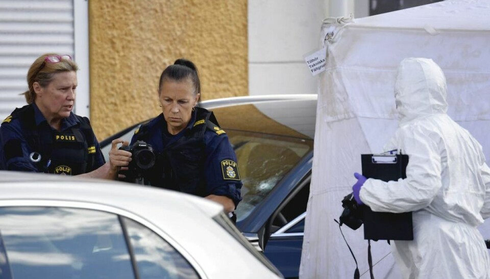 Svensk politi har indledt en større efterforskning efter fundet. Foto: 10040 TT/Ritzau Scanpix Svensk politi har indledt en større efterforskning efter fundet. Foto: 10040 TT/Ritzau Scanpix
