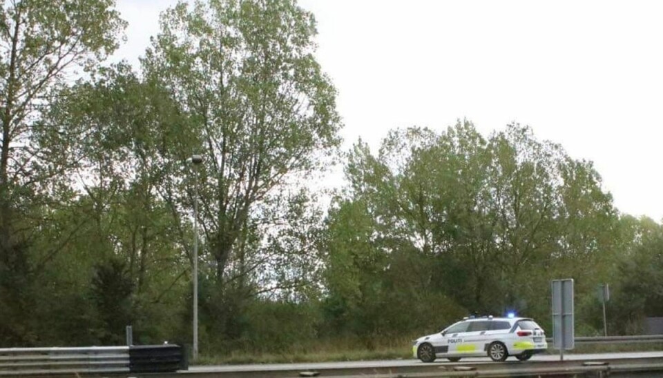 Politi massivt til stede på motorvej