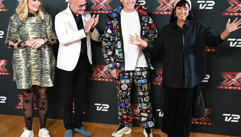 TV2 præsenterer det nye dommerhold til pressemøde på X Factor 2022, i København fredag den 24. september 2021. TV2 præsenterer det nye dommerhold til pressemøde på X Factor 2022, i København fredag den 24. september 2021.