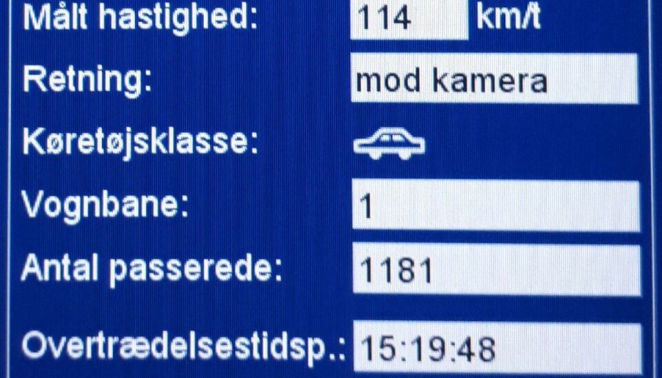 114 i en 80-zone udløser et klip