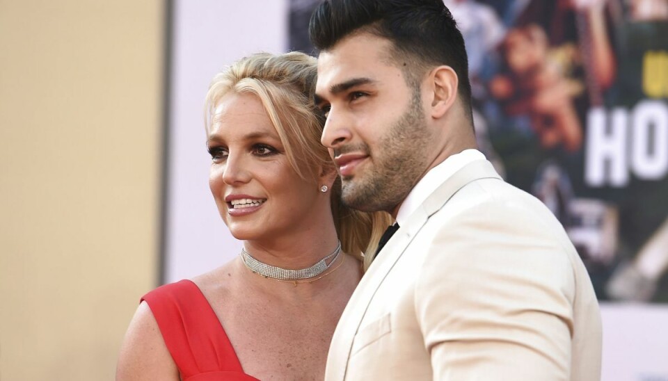 Britney Spears og Sam Asghari mødte hinanden i 2016 under indspilningen af en musikvideo. (Arkivfoto)