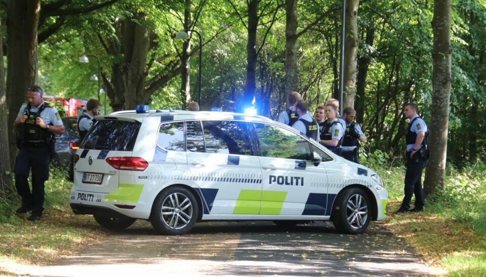 Politiet jagtede en flygtende biltyv på park-stierne.