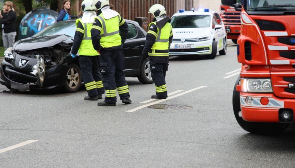 To biler kørte sammen lørdag To biler kørte sammen lørdag