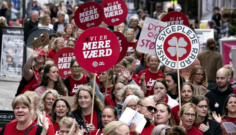 Arkivfoto. I dag bliver endnu flere medlemmer af Dansk Sygeplejeråd udtaget til strejke.