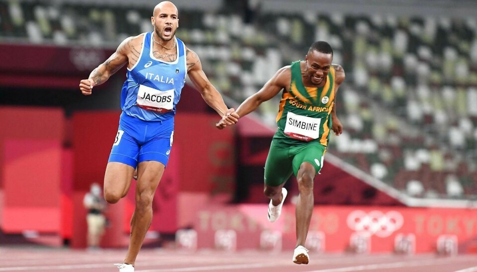 Italienske Lamont Marcell Jacobs vinder mændenes 100-meterløb ved OL