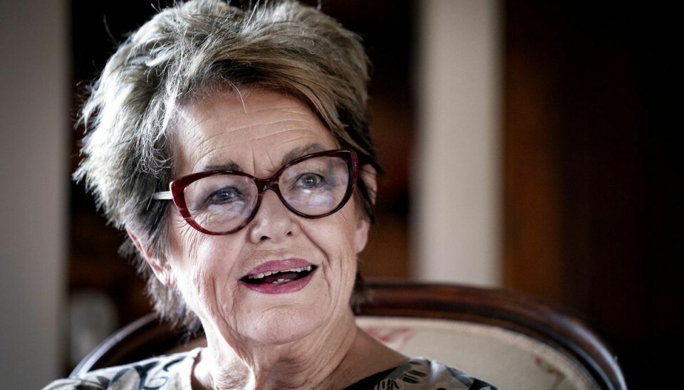 86-årige Ghita Nørby døjer med øjensygdommen våd AMD (alderspletter på nethinden). Foto: Liselotte Sabroe/Ritzau Scanpix