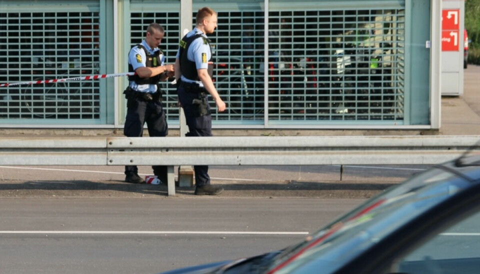 Politiet efterlyser en høj mand i shorts. Foto: Presse-fotos.dk