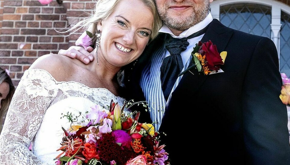 Pernille Vermund og Lars Tvede blev gift den 11. maj 2019 i Egebæksvang Kirke i Espergærde. Foto: Bax Lindhardt