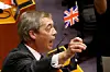 Nigel Farage, der blev kendt for sin EU-modstand, skal nu være vært på GB News. (Arkivfoto)