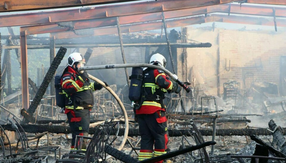 Borbjerg Mølle Kro & Hotel brændte helt ned natten til mandag. Foto: Øxenholt Foto.