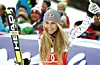 Den amerikanske skiløber Lindsey Vonn var endnu en gang hurtigst på pisten. Foto: LEONHARD FOEGER/Scanpix.