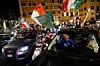 EM-sejren, som er Italiens første i 53 år, blev fejret i Roms gader natten til mandag.