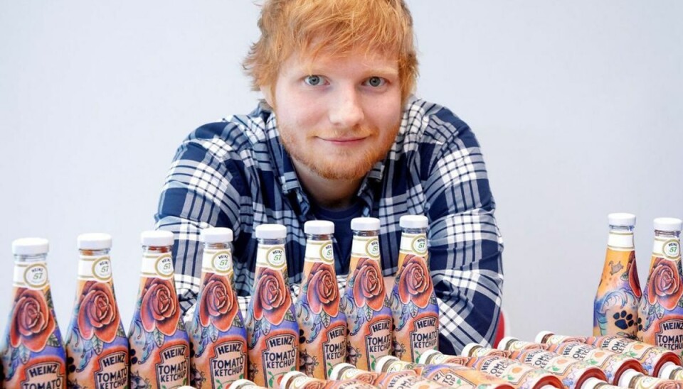 Ed Sheeran er blevet far – barn får skørt navn Ed Sheeran har nu både sin egen ketchup og en datter. Foto: Heinz/Handout/Reuters