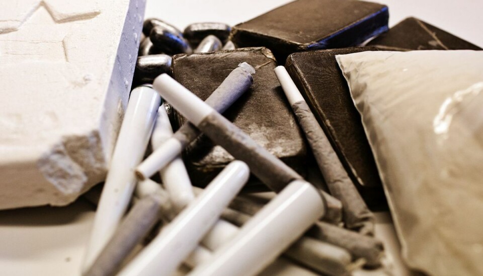 Hash og kokain var blandt den 38-åriges tilbud. Foto: Esben Salling Hash og kokain var blandt den 38-åriges tilbud. Foto: Esben Salling