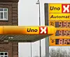 En kvinde blev slået ned af sin eks-kæreste på en tankstation.