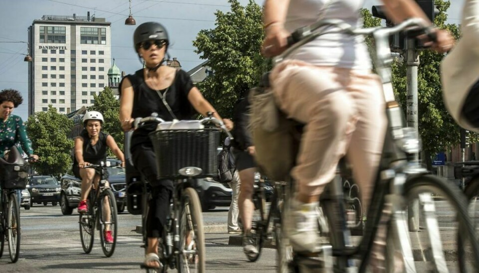 En ny rapport fra Vejdirektoratet skal få flere til at turde at tage cyklen frem for bil, bus eller tog. Foto: Ritzau Scanpix/ Arkiv