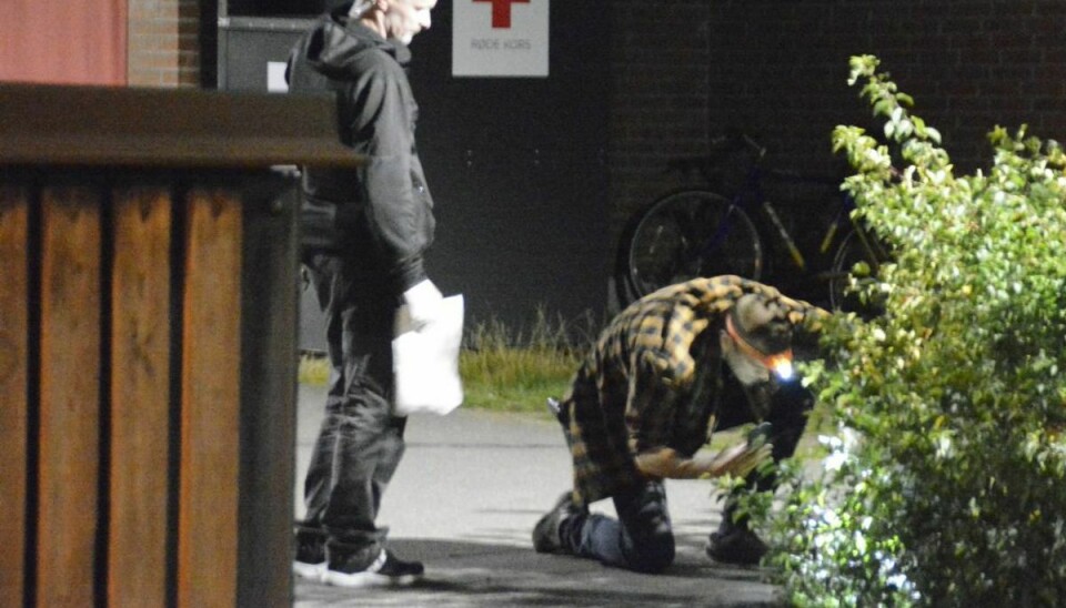 Politiet rykkede torsdag aften ud til et slagsmål i Aarhus V. DU KAN SE FLERE BILLEDER FRA STEDET I BUNDEN AF ARTIKLEN. Foto: Øxenholt Foto.