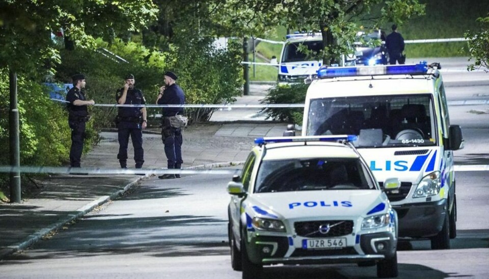 Manden, der blev skudt, søgte tilflugt i en døgnkiosk. Foto: 50090 Johan Nilsson/TT/Ritzau Scanpix