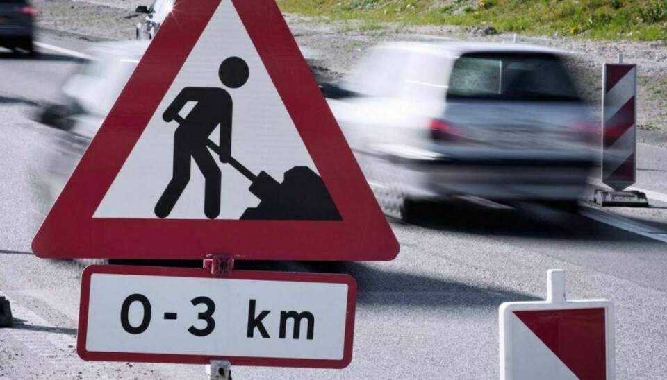 Nordjyllands Politi har fanget mange fartsyndere på motorvejen. Der blev kørt stærkt på trods af, at der var vejarbejde. Foto: Vejdirektoratet/ Genre
