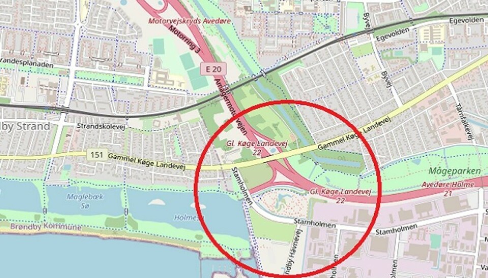 Der er spærret ved afkørsel 22. Foto: ©OpenStreetMap-bidragsydere. Der er spærret ved afkørsel 22. Foto: ©OpenStreetMap-bidragsydere.