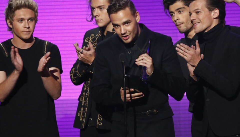 One Direction ses her ved American Music Awards in Los Angeles i 2014, hvor bandet vandt prisen for 'Årets artist. Foto: Scanpix/REUTERS/Fred Prouser One Direction ses her ved American Music Awards in Los Angeles i 2014, hvor bandet vandt prisen for 'Årets artist. Foto: Scanpix/REUTERS/Fred Prouser