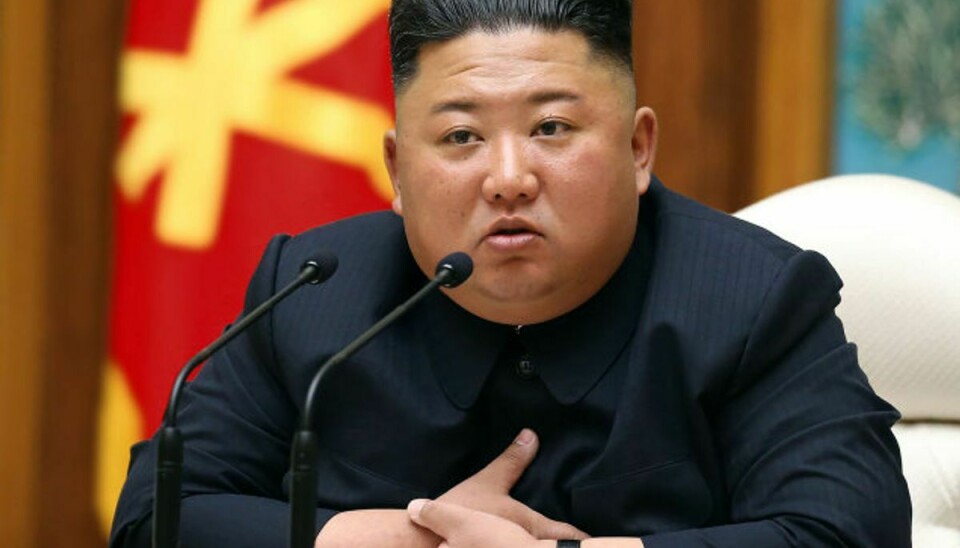 Nordkoreas leder, Kim Jong-un, beklagede fredag den savnede sydkoreaners død. (Arkivfoto) Foto: Str/AFP