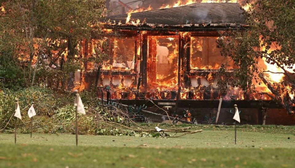 Michelinrestauranten ved Meadowood er brændt ned til grunden i en hærgende brand i Californien. KLIK for flere billeder. Foto: Justin Sullivan/Scanpix.