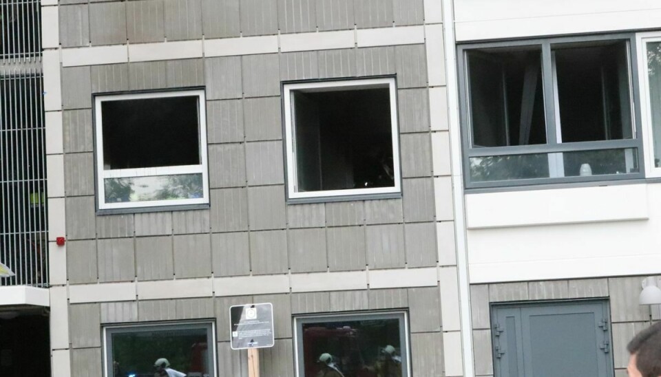 Det var i denne lejlighed på Magnoliavej, at branden opstod. Foto: presse-fotos.dk