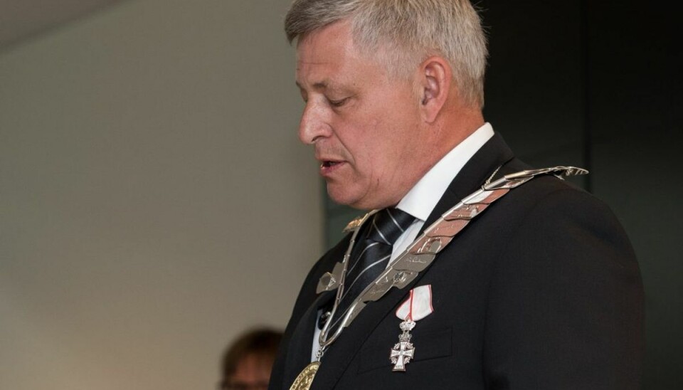 V-borgmester stopper Varde Kommunes borgmester, Erik Buhl V), stopper ved det kommende kommunalvalg efter 17 år med borgmesterkæden om halsen. Foto: Varde Kommune.