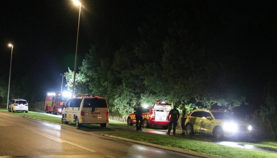 Bomberyddere på morgenarbejde Aktionen fandt sted tidligt fredag morgen. Foto: Presse-fotos.dk.