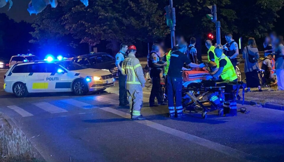 En 25-årig mand fik et hovedtraume efter ulykke på el-løbehjul. Foto: Presse-fotos.dk