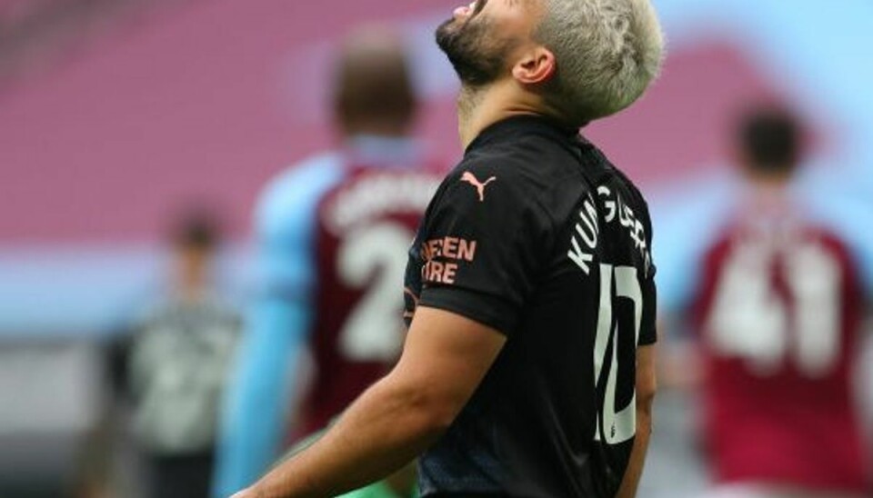 Skades-chok for stjerne Den argentinske angriber Sergio Agüero kommer ikke på banen, når Manchester City tirsdag møder Marseille i Champions League, fordi han er ude med en skade. Foto: Catherine Ivill/Reuters