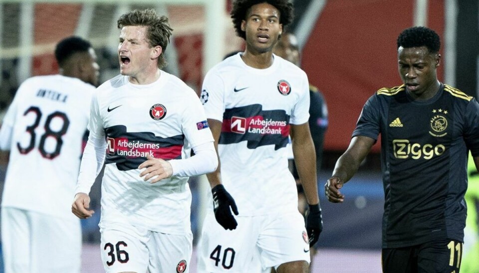 Nedtur i Herning Anders Dreyer scorede FC Midtjyllands mål til 1-2. – Foto: Henning Bagger/Ritzau Scanpix