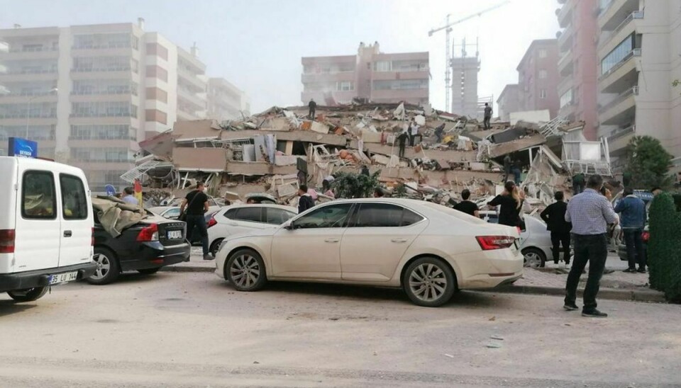 Jordskælvet er målt til 6,6 på Richterskalaen. Foto: Demiroren News Agency/Scanpix.