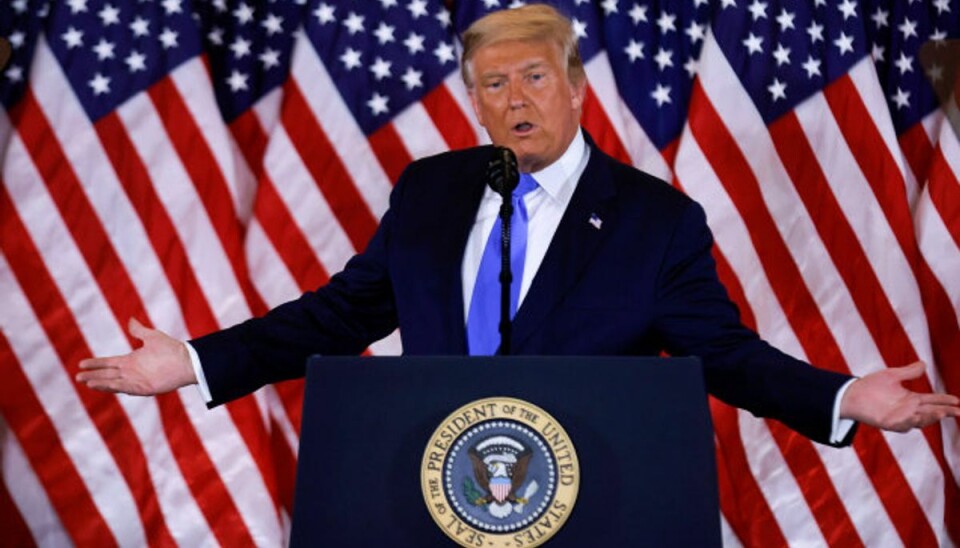 Vild krigserklæring fra Trump Trumps præsidentkampagne har forsøgt at få domstolene til at stoppe optællingen af stemmer i flere delstater, som ikke er afgjort, men hvor han fører. Foto: Carlos Barria/Reuters