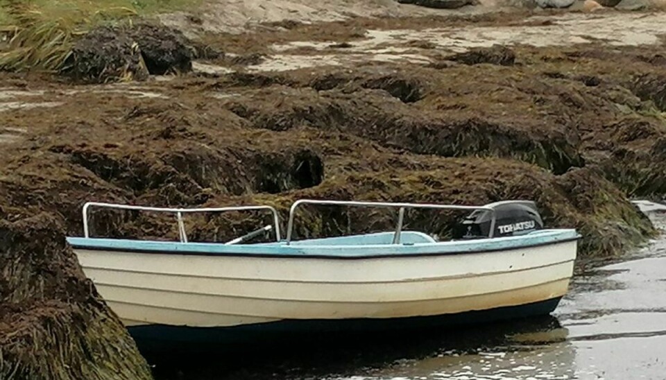 Et vidne havde set den lille båd drive rundt til havs. Foto: Presse-fotos.dk.