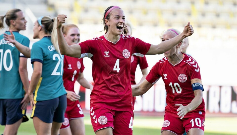 Rikke Sevecke var den eneste dansker, der blev noteret for et mål i 3-2-sejren over Australien.