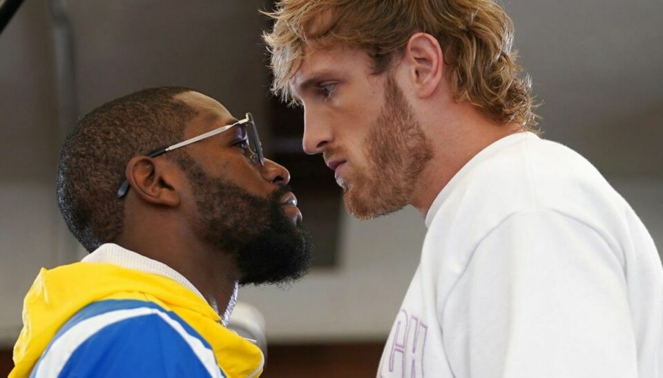 Foto: Jasen Vinlove, USA TODAY Sports Floyd Mayweather og Youtuberen Logan Paul bokser søndag aften.Foto: Jasen Vinlove, USA TODAY Sports