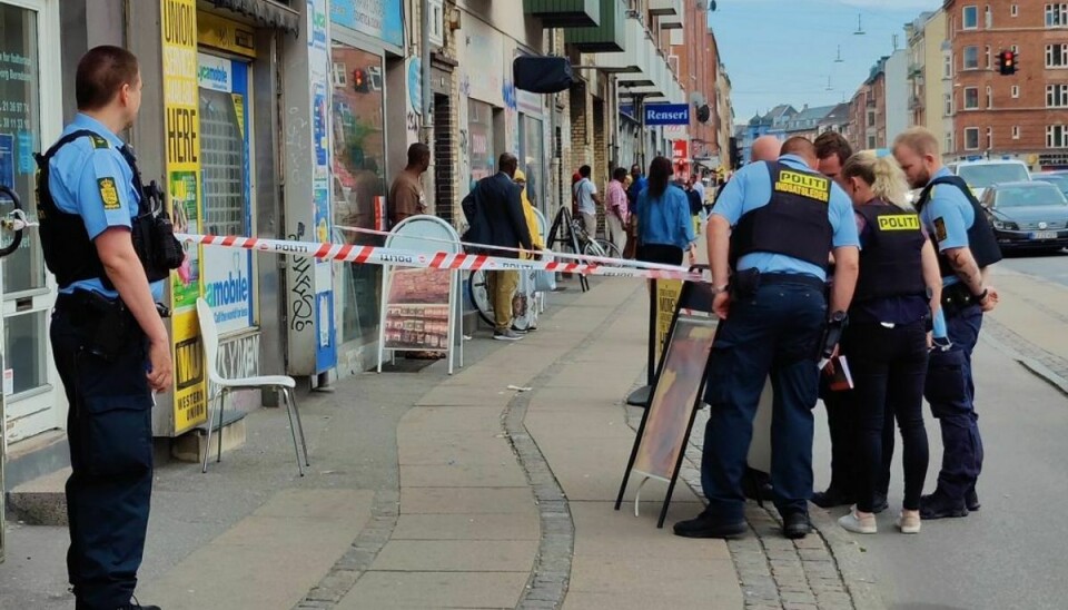 Politiet arbejder på Frederiksundsvej i København. Foto: Presse-fotos.dk