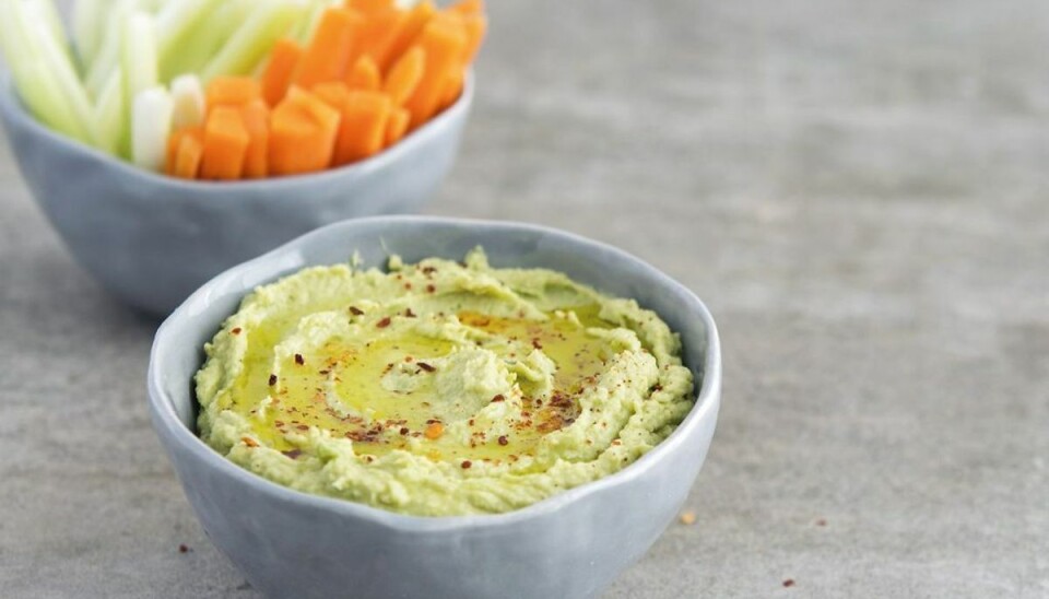 Pas på med hummus, lyder det fra en ernæringsekspert. Her Netdoktor.dks forslag til, hvad man ikke skal spise, hvis man vil undgå irritabel tyktarm. Arkivfoto: Justina Ramanauskiene/Stockfood/Ritzau Scanpix