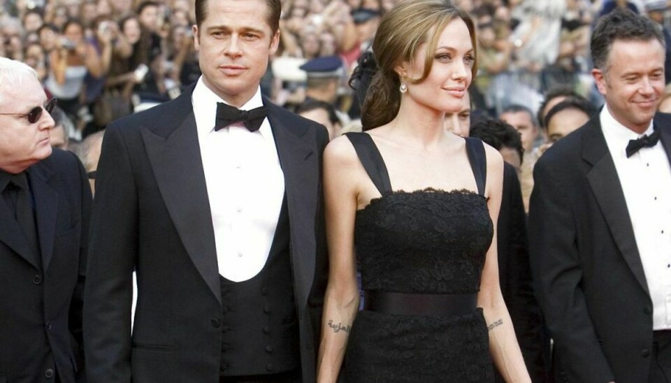 Brad Pitt og Angelina Jolie på den røde løber i Cannes, før de blev skilt. Arkivfoto: Thomas Sjørup/ Ritzau Scanpix