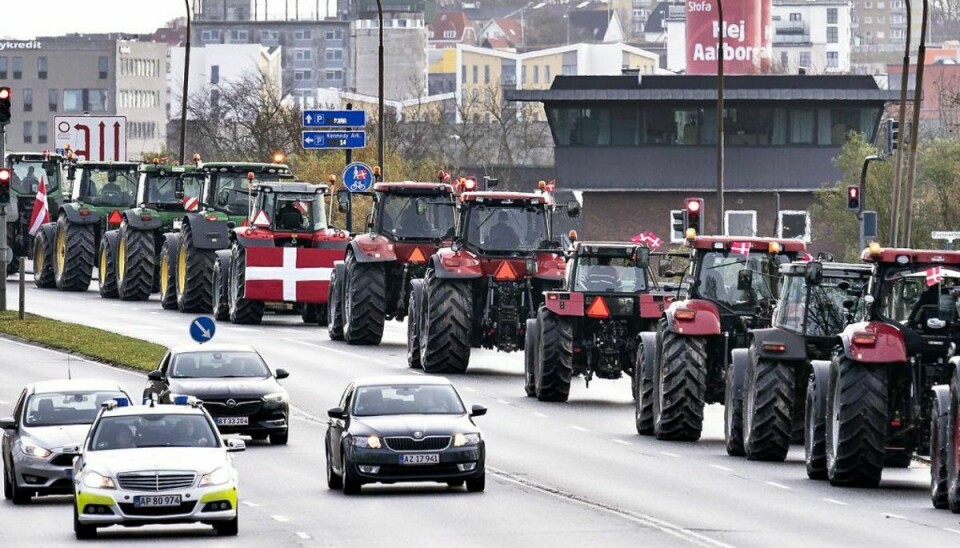 Landmænd på massevis traktorer samlet i demonstration i Aalborg, lørdag den 14. november 2020.. KLIK FOR FLERE BILLEDER. (Foto: Henning Bagger/Ritzau Scanpix)