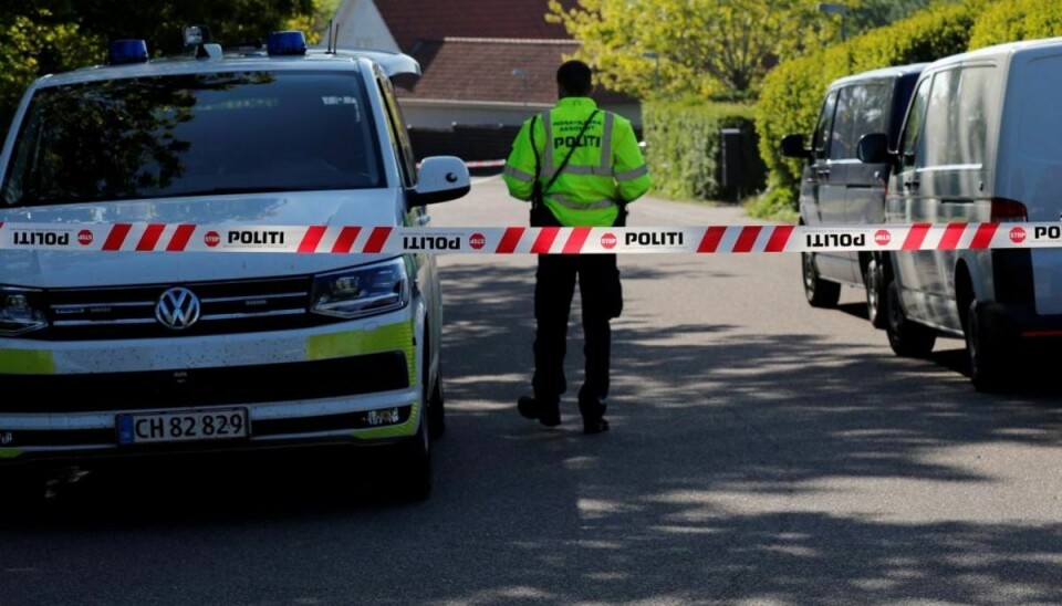 Politiet undersøger et overfald i Dalby. Foto: Presse-fotos.dk