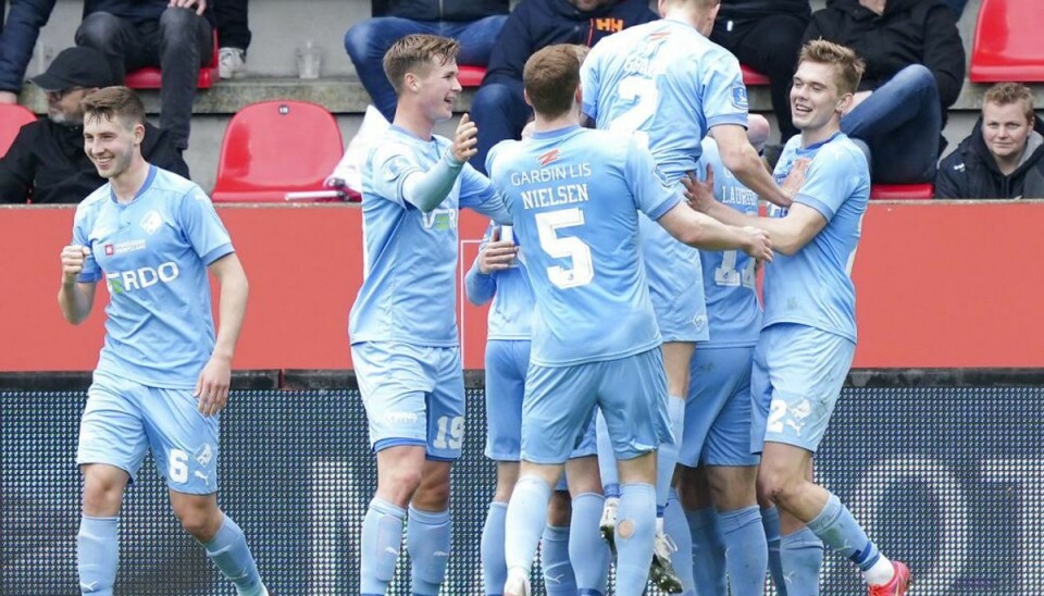 Randers scorede to gange, men fik det ene mål annulleret. Kampen mod FC Midtjylland endte 1-1. Foto: Claus Fisker/Ritzau Scanpix